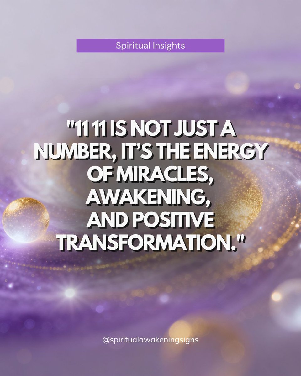 awakeningsigns's tweet image. Unexpected connections and miracles show up when you release the past and let intuition guide your steps. Step into the portal of 1111 and experience deep transformation: youtu.be/fi4fP8G6bDk

#1111Meaning #Ascension #IntuitiveGuidance #AwakeningSoul #SpiritualSupport