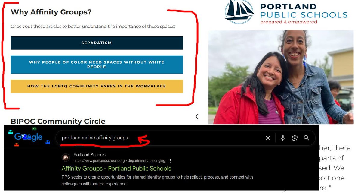 TheUnquirer (@unquirer) on Twitter photo #Maine #MEpolitics 
Portland Public Schools Cancel Halloween &
Promotes Segregation
This is the school districts official website - where the explain why 'Affinity Groups' are important and why racial groups need spaces without "White Folks" around.
Want to wake up a friend or #Maine #MEpolitics 
Portland Public Schools Cancel Halloween &
Promotes Segregation
This is the school districts official website - where the explain why 'Affinity Groups' are important and why racial groups need spaces without "White Folks" around.
Want to wake up a friend or