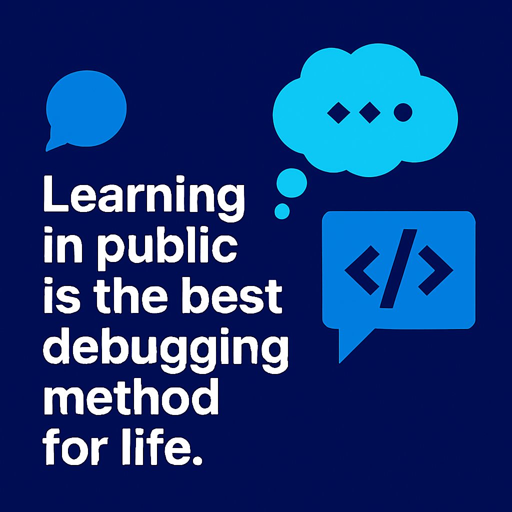 TechVibeAis's tweet image. 💭 Learning in public is the best debugging method for life.
#LearnInPublic

#DebugYourLife

#BuildInPublic