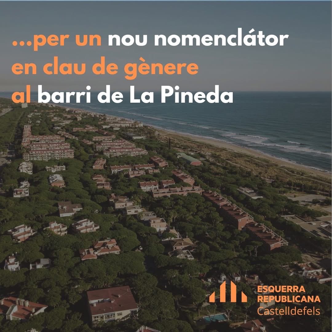 ✅ Presentem, en el #PleMunicipal, una moció per la recuperació de la memòria democràtica local i per un nou nomenclátor en clau de gènere al barri de #LaPineda 

📄[LLEGEIX LA MOCIÓ]:  locals.esquerra.cat/castelldefels/…