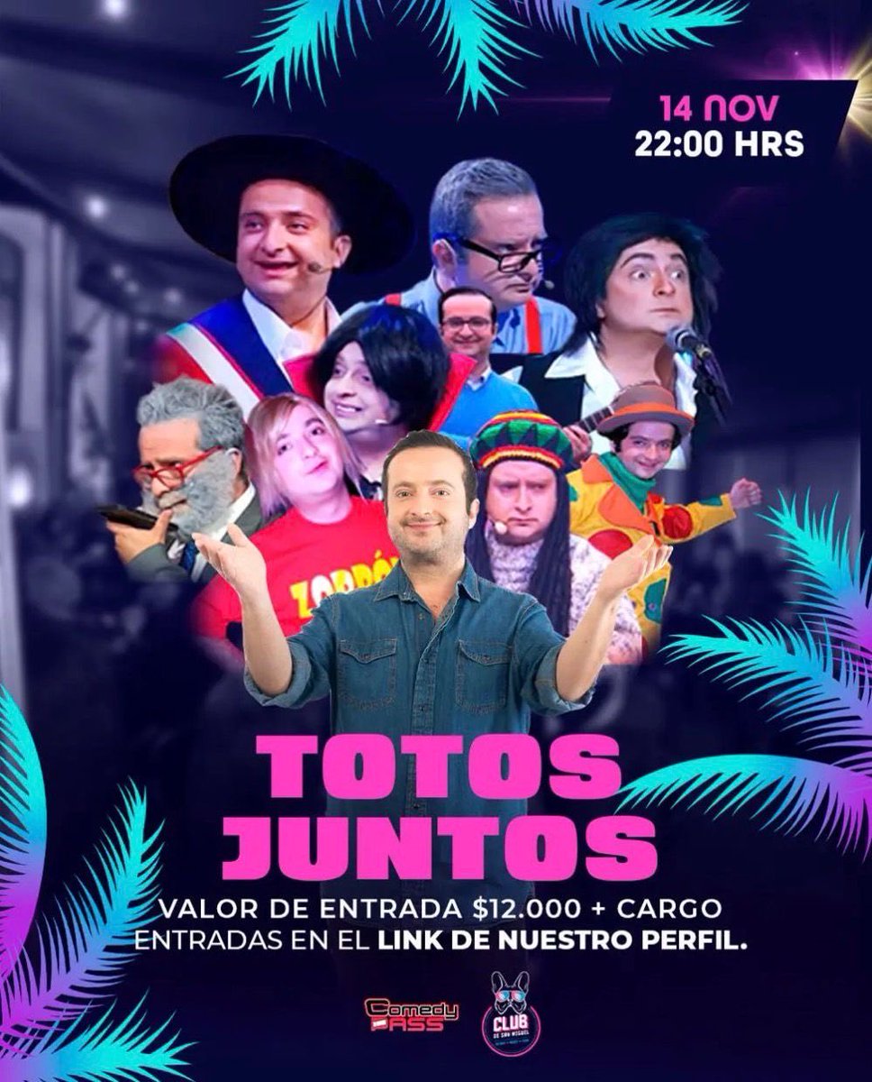 ToToAcToR's tweet image. Próximas Fechas SANTIAGO!!
Tengo estas 2 fechitas acá en la capital:
- Club de San Miguel (San Miguel) Entradas por Comedy Pass
- Casa Comedia (Providencia) Entradas por Comedia Ticket

Anda y asegura tu entrada YA!!