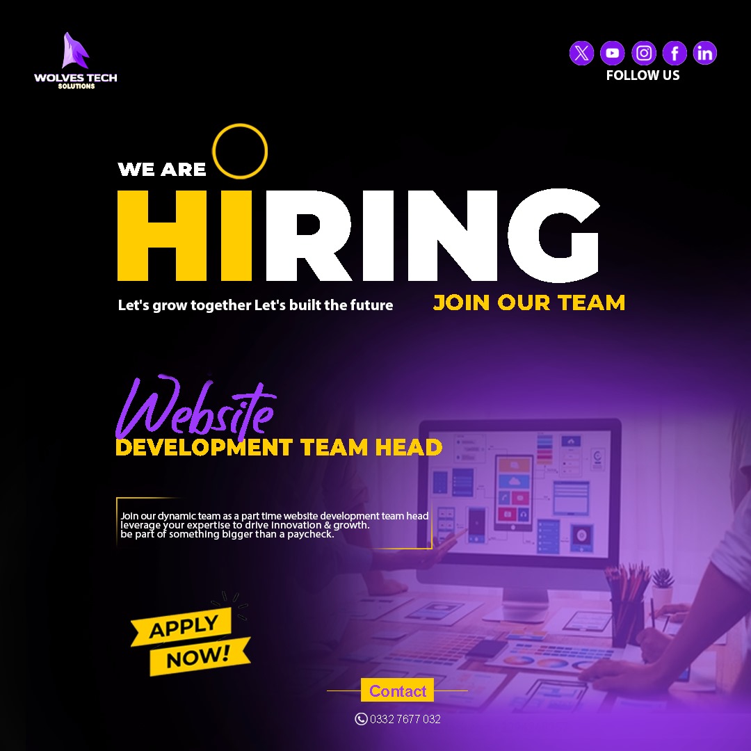 WolvesSolution's tweet image. Are you an experienced web developer with leadership in your code? Ready to guide a talented team while building the digital solutions of tomorrow?