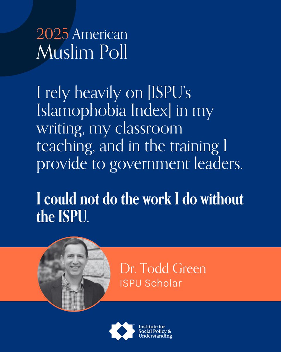 ISPU’s Islamophobia Index provides evidence-based research on ways anti-Muslim stereotypes resonate in our society. Dr. Todd Green, ISPU Scholar has used this data to educate students and drive lasting change.

Sign up for our newsletter: bit.ly/4mWmhfu