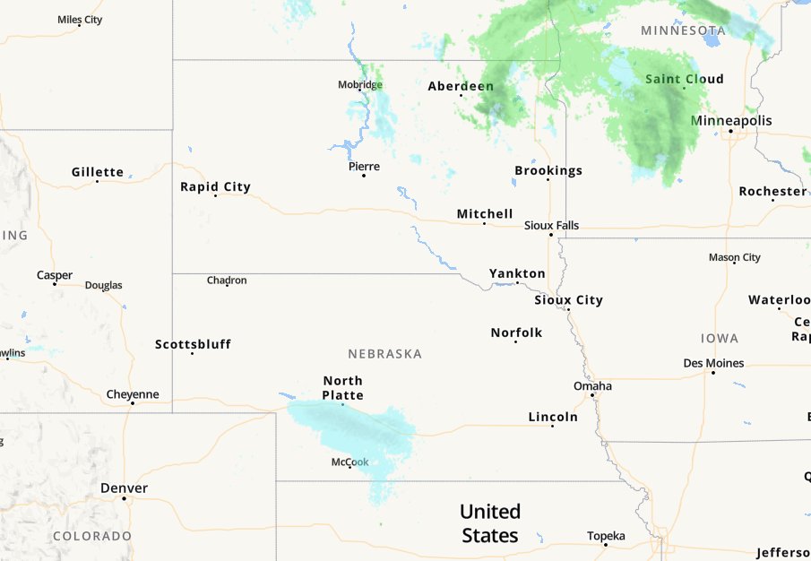 Some flurries showing up in Nebraska 👀 winter is coming