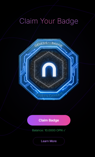 I just claimed my exclusive Genesis n-Badge on OPN Chain testnet! 
Proud to be an early pioneer in the <a href="/IOPn_io/">IOPn</a> ecosystem. This soulbound NFT marks my commitment to the future of decentralized infrastructure.

#OPNChain #GenesisBadge #IOPn genesis.iopn.io