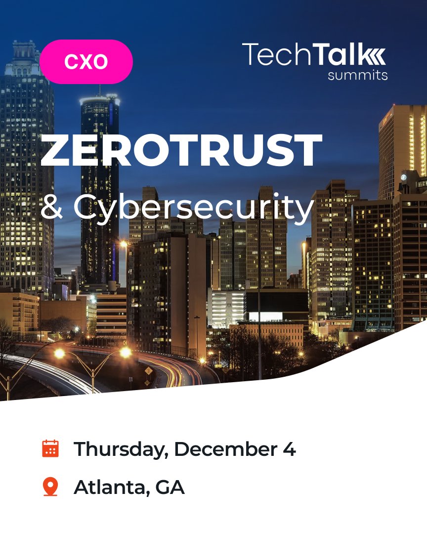 techtalksummits's tweet image. #AtlantaTech — join us for an exclusive Zero Trust Cybersecurity Executive Roundtable at Morton’s The Steakhouse.

This CxO Summit will examine how top organizations are reshaping enterprise security in a world without traditional boundaries.

The event brings together security…