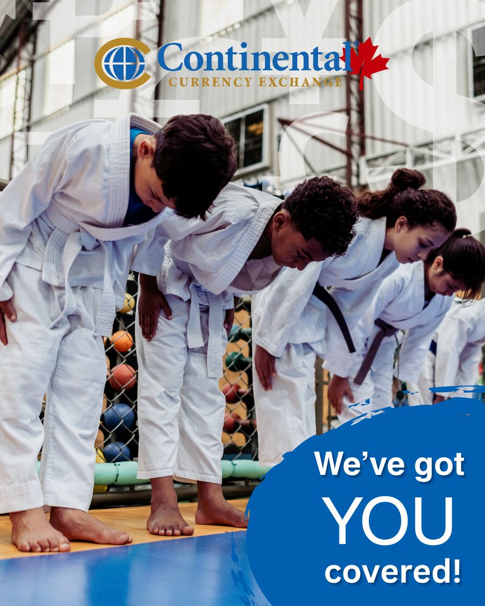 Competing internationally in Judo? Get exclusive group rates on travel currency at Continental Currency Exchange. Visit your local branch and keep more in your pocket for your next match. 

#Judo #TeamTravel #GroupRates #ContinentalCurrencyExchange #MartialArtsCanada