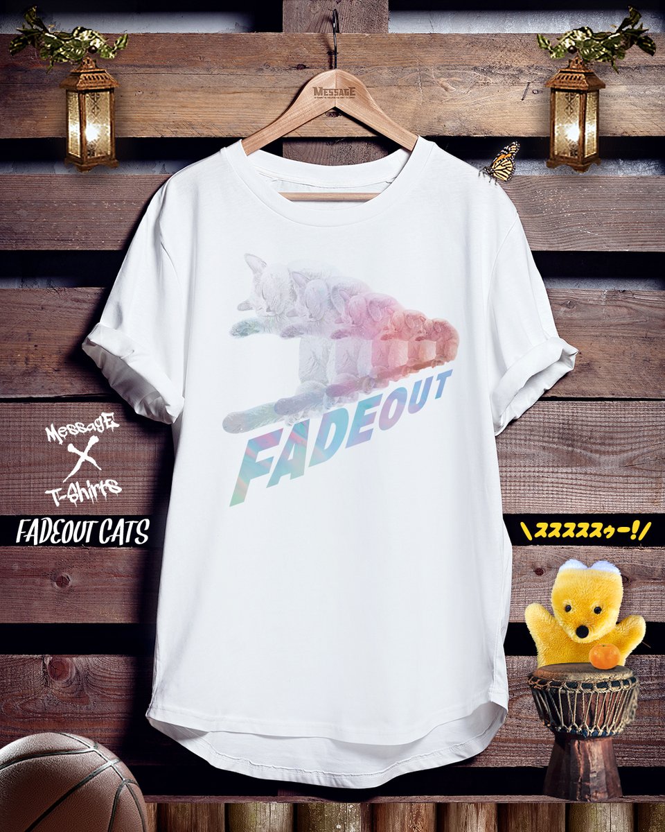 TakaJump's tweet photo. おもしろねこTシャツ「FADEOUT CATS」
グッバイリバース☆ https://t.co/qy78RTbFUt