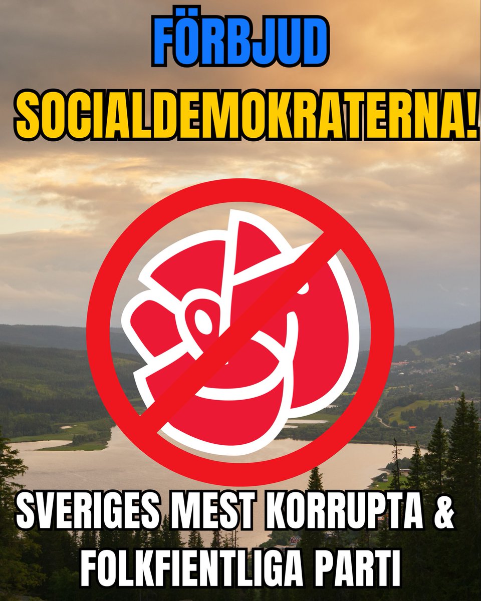 Folkets1775's tweet photo. @IngridEckerman Let’s make it happen. 💪😎🇸🇪

Bort med skiten!

#stoppasosseriet #krossasocialismen 
#FörbjudSocialdemokraterna #Socialdemokraterna #svpol #socialism #communism #kollektivism #collectivism 
#DigitalDiktatur #NejTack #Sweden #Sverige https://t.co/fq2mQ2Wstc