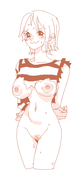 これからされるコトを想像してドキドキするナミさん。