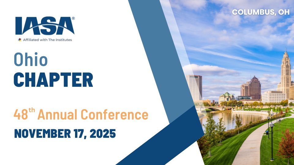 Final Days to Register! 🔔 Don’t miss the IASA Ohio Chapter 48th Annual Conference
at the Hilton Downtown Columbus, on Monday, November 17, 2025.

⏳ Registration closes November 12 — secure your spot today! 👉 bit.ly/4mofDhO