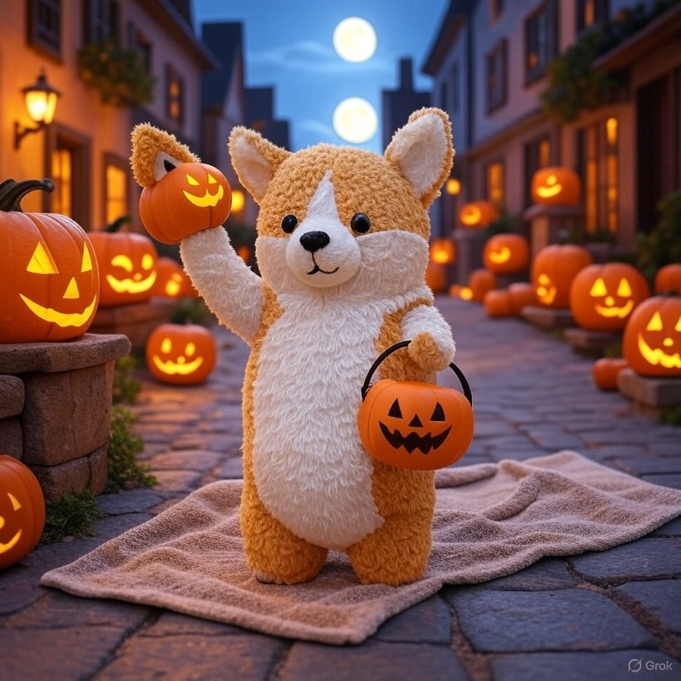 Happy Halloween everybody! Hampstead looks so pretty tonight and I'm going trick or treating with my friend <a href="/TowelyTowel/">Towely Towel Idriots ❤️</a> 🎃