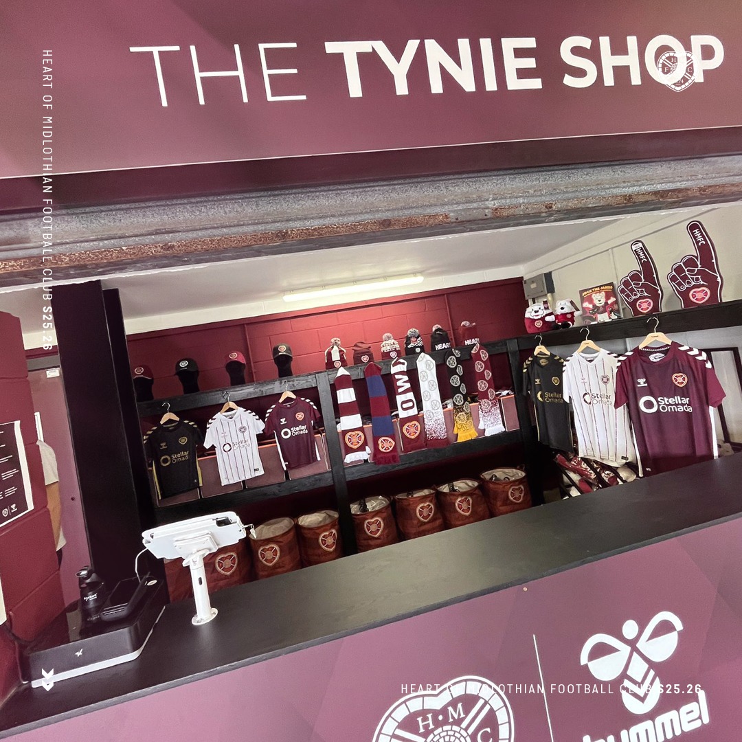 Tynie Shop: open tomorrow ☑️

The first five customers that say 𝗦𝗛𝗔𝗡𝗞𝗦 at the till whilst making their purchase will win a Lawrence Shankland signed captain's armband ♥️