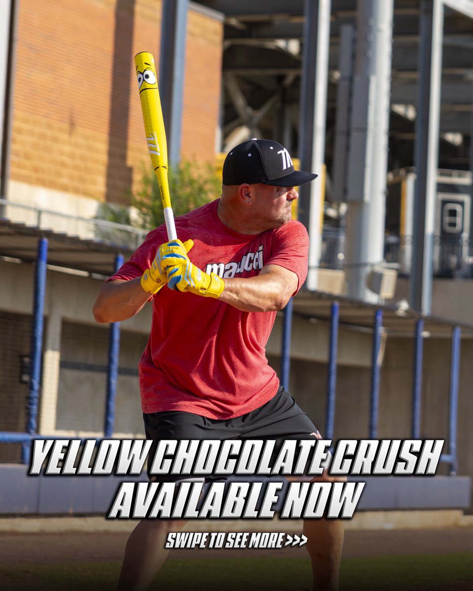 maruccisp's tweet image. Yellow Chocolate Crush | USA Loaded 2PC | Available Now🍫

The only thing you’re crushin’ harder than candy is the ball.💥

#slowpitch #softball