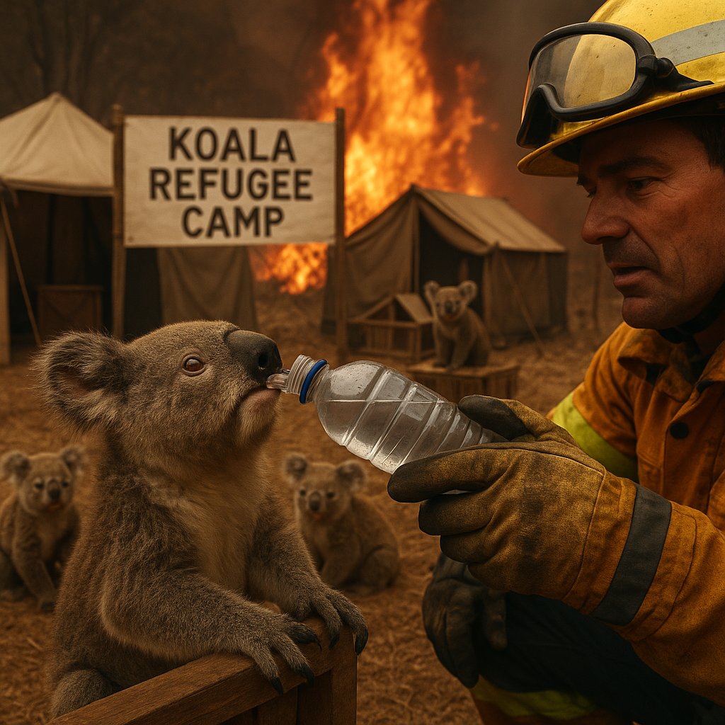 username5924's tweet photo. . @stoolpresidente our koala refuge is out of time. These animals have lost everything—homes, food, even the will to climb. We’ve saved sixty lives so far, but without help, I’m afraid they won’t survive the next month.
 please—help us keep them alive. https://t.co/91eNdn98An