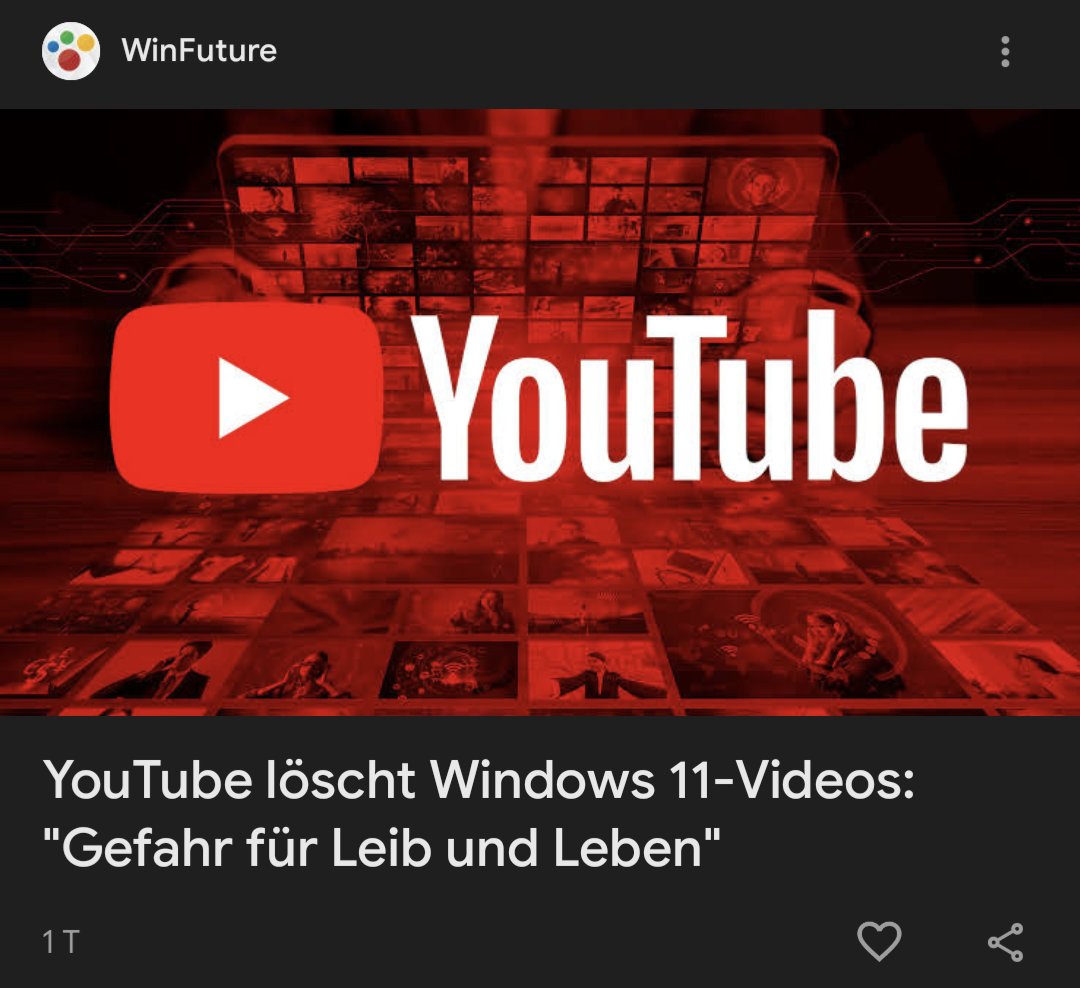 Kann YouTube bitte als nächstes Windows 11 direkt löschen? 🙏