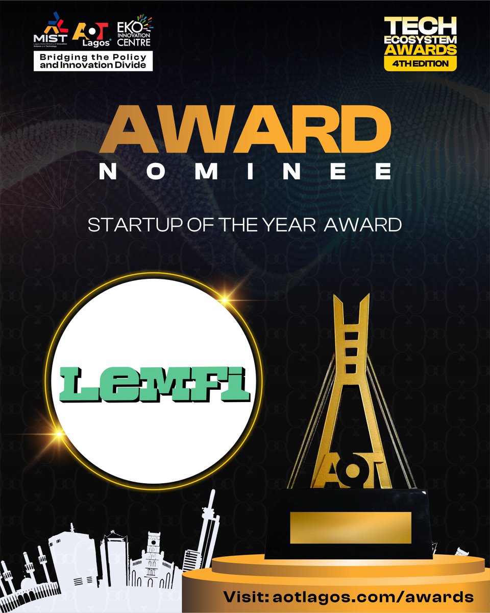 AOT Lagos 7.0 Awards Unveil #11!

Presenting: STARTUP OF THE YEAR AWARD CATEGORY
Honoring visionary startups driving innovation, growth, and sustainable impact across Africa’s tech ecosystem.

Meet the Nominees:

Shuttlers <a href="/Shuttlersng/">Shuttlers™</a> A mobility tech startup founded by