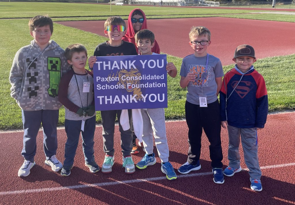Thank you to the Paxton Schools Foundation for making the elementary Run Club possible for the 4th year in a row! This year we had 53  K-6th grade participants and ran a combined total of 473 miles!