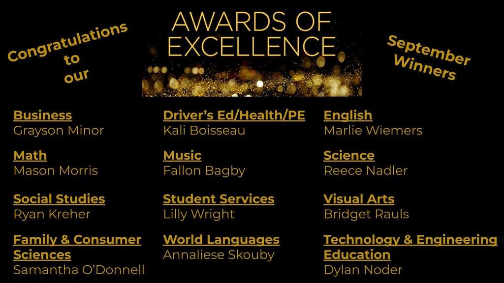 TriadHighSchool's tweet image. Congratulations to our Awards of Excellence recipients! 

Teachers in each respective department at THS nominate a student who demonstrates excellent character, achievement, and attitude within their discipline. Congratulations to these individuals for their hard work!