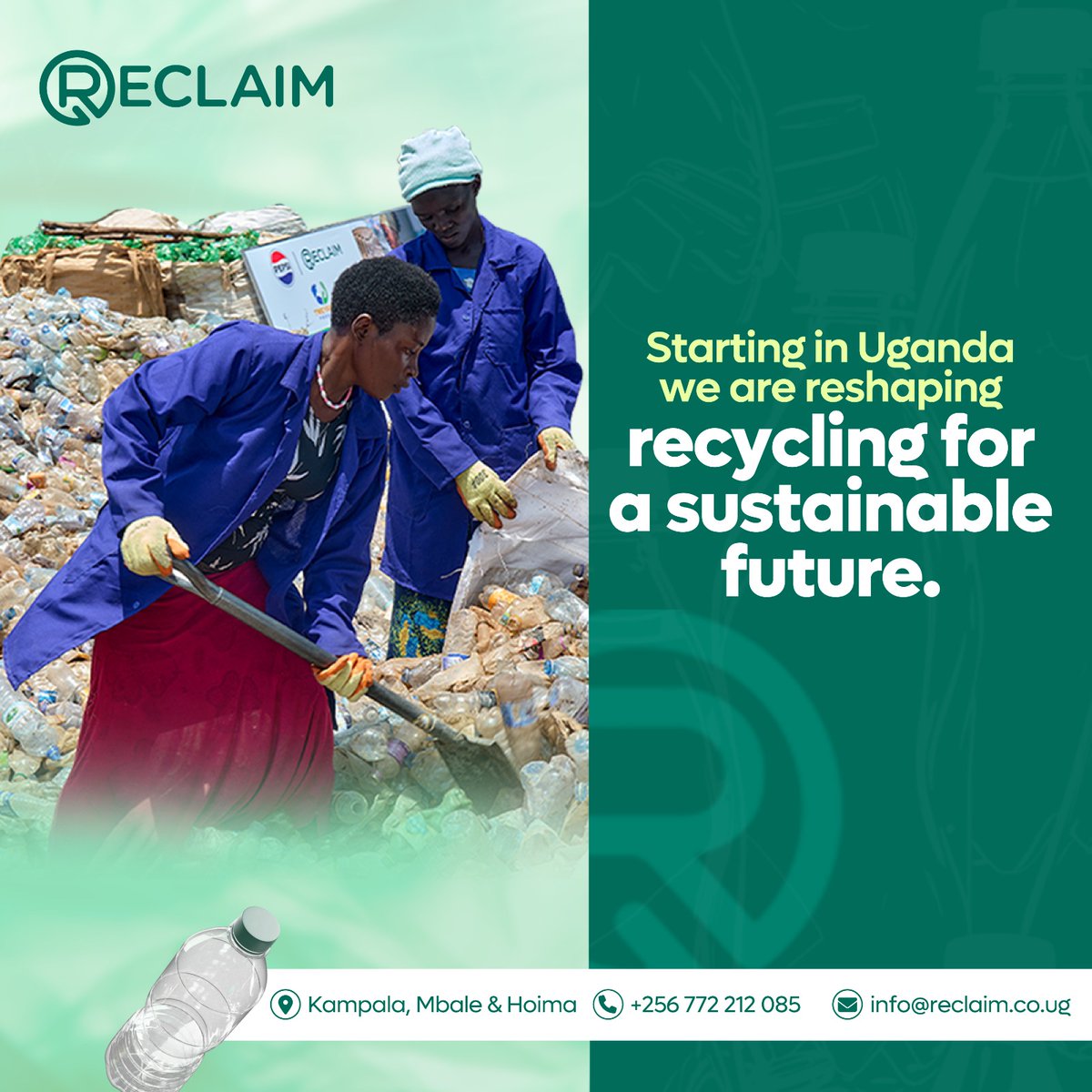 A Uganda where waste pickers are empowered, recycling is respected, and plastic never ends up in nature, that’s our vision. 

Join us in reshaping recycling for a sustainable future. Contact us today at 0772212085.
#PlasticRecycling
#JoinUs
