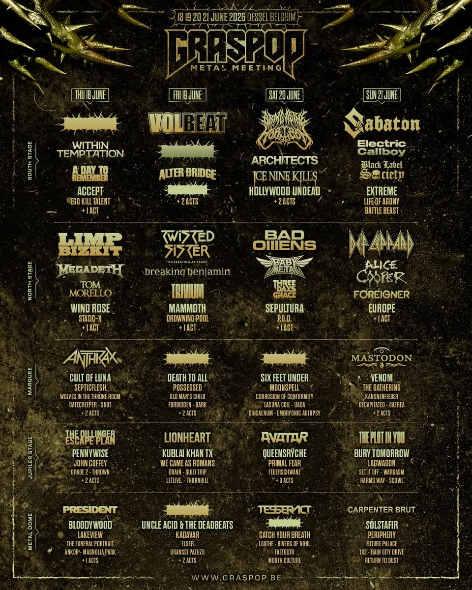 We're thrilled to announce that @GraspopMetal is part of our
