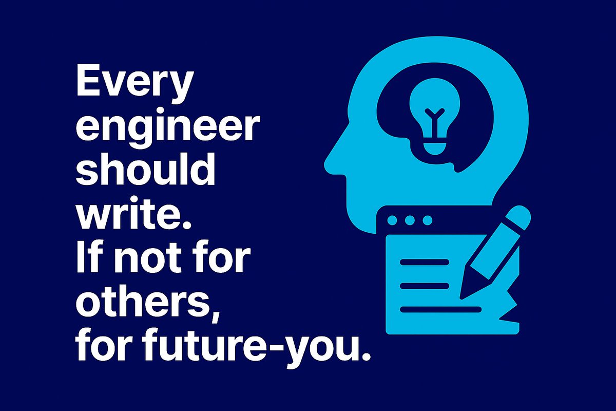 TechVibeAis's tweet image. 🧠 Every engineer should write. If not for others, for future-you.