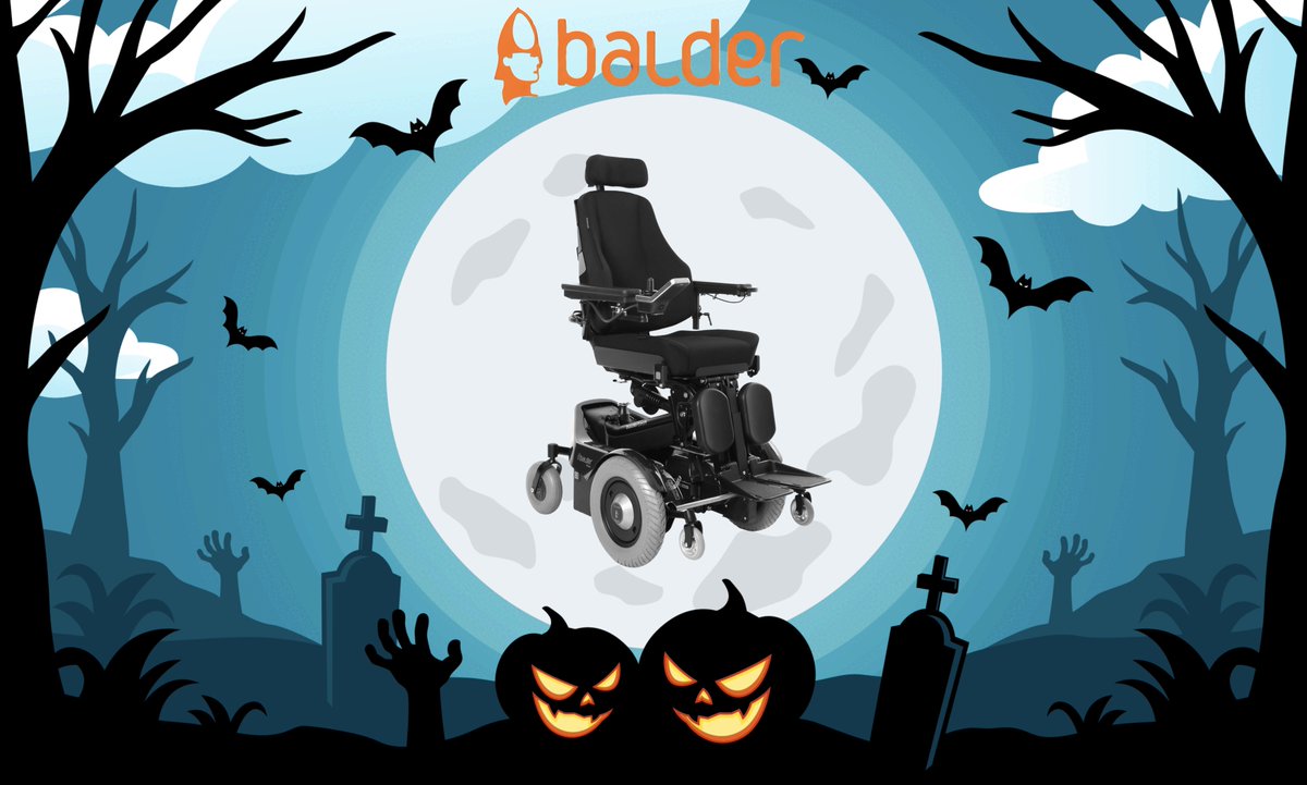 Happy Halloween from all of us at Baldertech! 🎃 We hope you have a fun time, whatever you get up to. ☺️🕸️👻

#Halloween #Baldertech #WheelchairLife