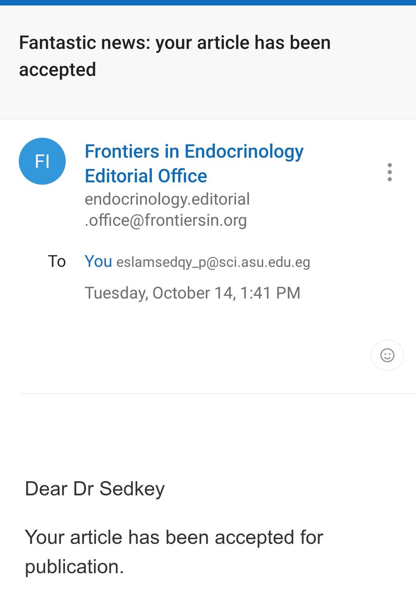 Eslamsaadawy96's tweet photo. @SawirisFSD @NaguibSawiris
I’m Eslam Sedkey (Biochemistry–ASU). Frontiers paper accepted; remaining APC CHF 1,575 (50% waived). No funding; income ≈ CHF200/mo. Support can be paid directly to the publisher (Frontiers).
eslamsedqy_p@sci.edu.eg | 01120420172 https://t.co/Uz5Q50UwFq