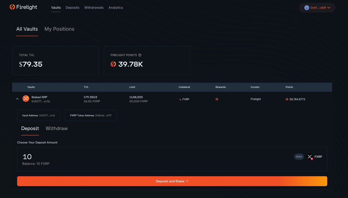 In Phase 1, $FXRP and $stXRP will have a 1:1 exchange rate.

Acquire $FXRP via the <a href="/FlareNetworks/">Flare ☀️</a> FAssets Portal (bridge from XRPL), or purchase it on supported DEXs.

$stXRP represents your staked position, while maintaining liquidity across <a href="/FlareNetworks/">Flare ☀️</a> vast DeFi ecosystem.