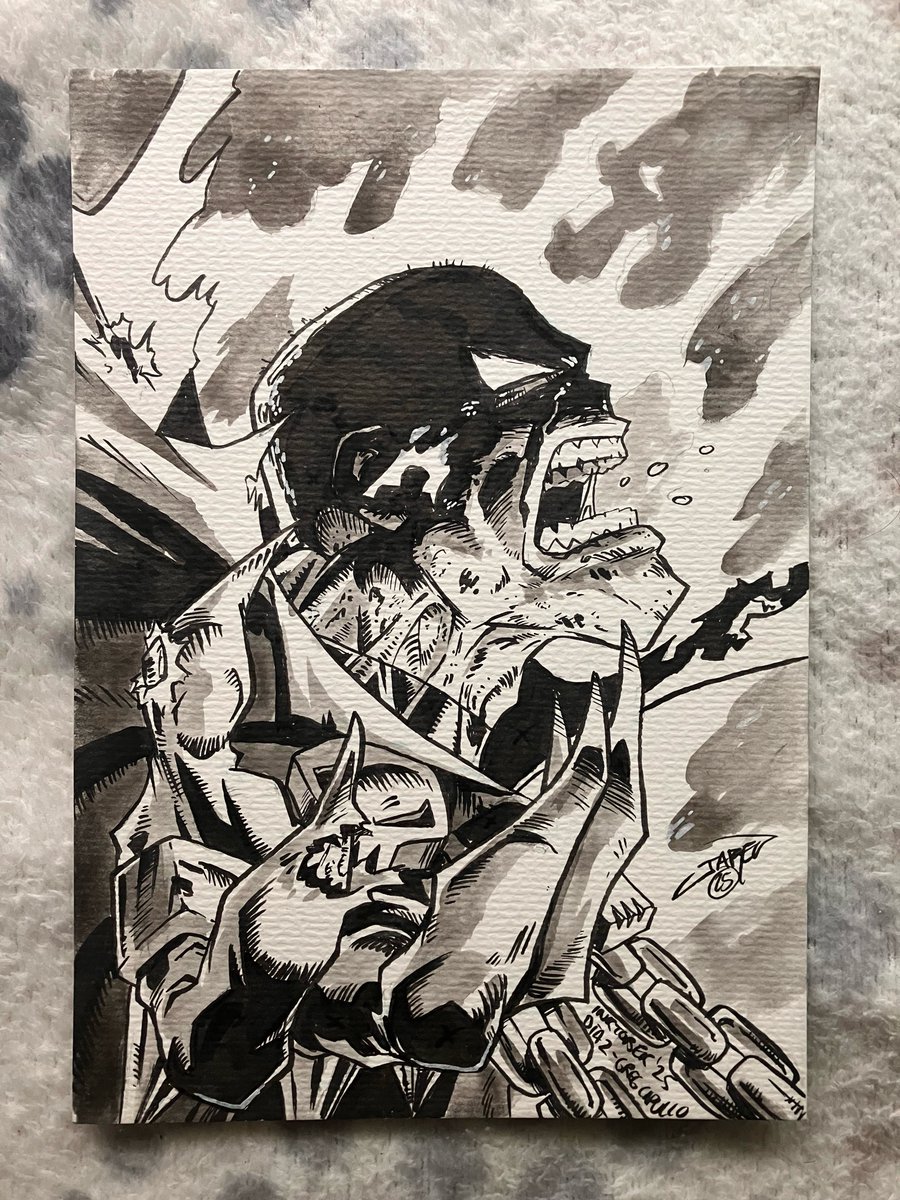 #Inktober2025: autores que me formaron como dibujante.
Para mí, el maestro de maestros: <a href="/GregCapullo/">Greg Capullo</a>. Desde que leí el #16 (#19 en EE.UU.) de Spawn algo cambió en mí y se convirtió en el ejemplo a seguir. Siempre mejorando obra tras obra y dándolo todo de sí.