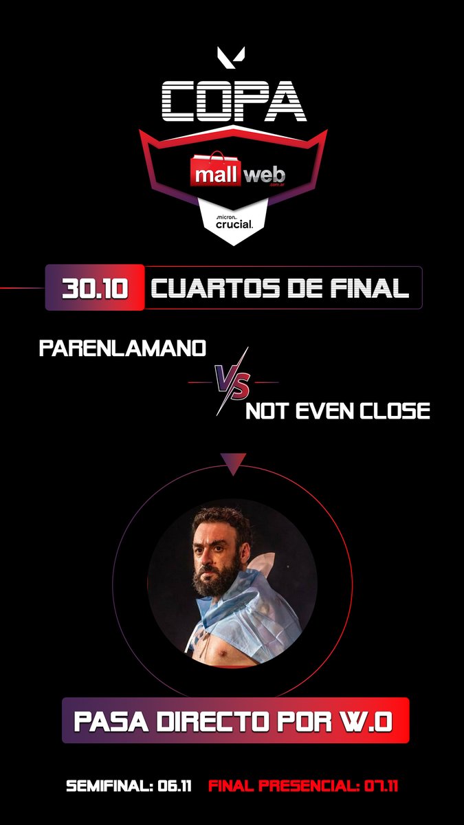 Ayer se jugaron los cuartos de final de la Copa Mallweb, éstos son los resultados 🤩

En unos minutos les subimos las semis 👀

¿Predicts para las semifinales? NO FALTA NADAAA 🥳