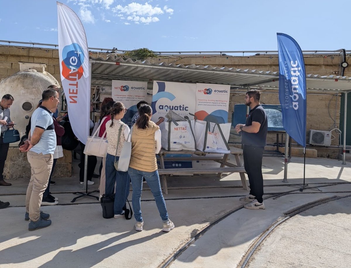 NetTagProject's tweet image. #AquaticResourcesMalta welcomed 60 geography teachers from Malta &amp;amp; Gozo 🇲🇹

They explored the threats of #GhostNets, how #NETTAG+ acoustic tags help track and recover #LostFishingGear, and the importance of responsible fishing practices 🐠

#MissionOcean #HorizonEU #CINEA_EU