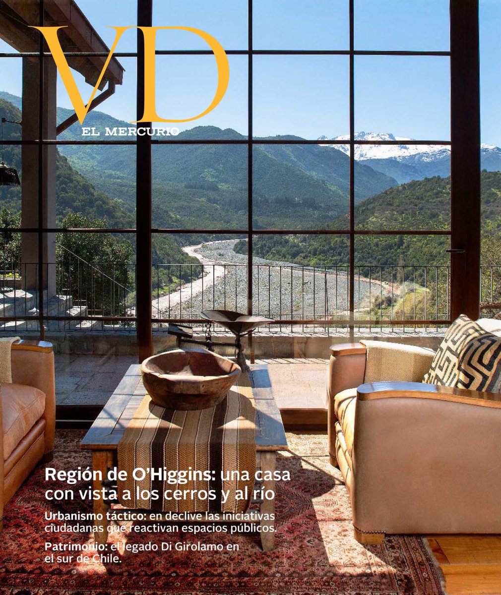 Hoy en VD: arquitectura de campo sobre el río Tinguiririca; urbanismo táctico: pistas sobre experiencias ciudadanas y el futuro del Paseo Bandera; el legado de arte religioso de Giulio y Claudio di Girolamo en el sur de Chile, y más diseño y decoración en digital.elmercurio.com/2025/11/01/RVVI