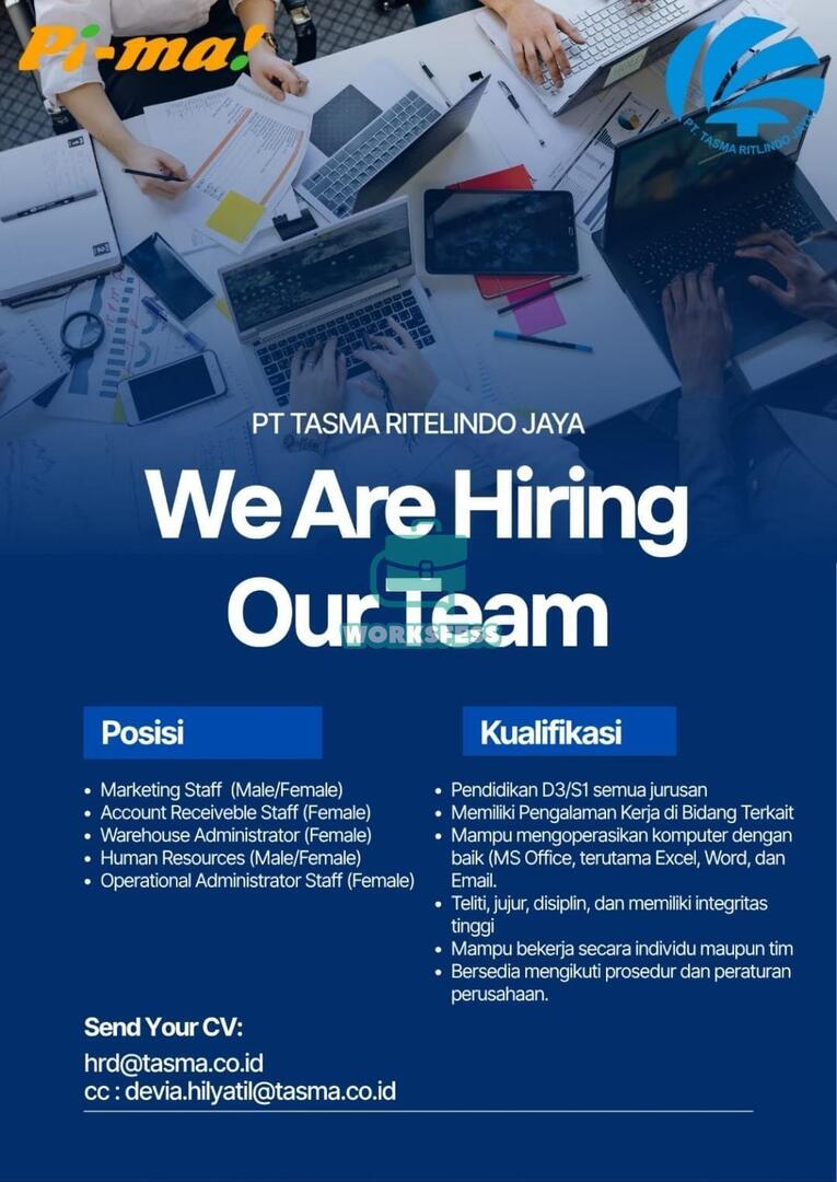 worksfess's tweet image. work! halo teman-teman. pt tempat kerja sender ada lowongan kerja (loker) semua jurusan. lokasi cikarang selatan. kalau berminat bisa kirim cv ke email yaa. thank you 🥰
