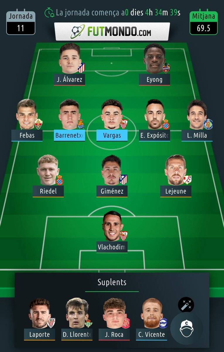 Buenas! FM prensa. Cambios para esta jornada? Gracias!!!

<a href="/RemateFantasy/">Remate Fantasy</a> 
<a href="/DudasFootball/">Dudas Football</a> 
<a href="/asejorpicas/">AseJornadaPicas ♠️ JP</a> 
<a href="/OnogomezG/">Ono Asesor Futmondo</a> 
<a href="/onlyfantasytips/">Only Fantasy Tips ⚽️</a> 
<a href="/TUFANTASY1/">TU FANTASY</a> <a href="/biwengerlaliga/">Biwenger LaLiga</a> 
<a href="/AsesorMaldini/">AsesorMRMaldini</a>  <a href="/Asesor_Fantasy/">Asesorías Fantasy 🕵️‍♂️</a> <a href="/AsesorCuler/">Asesor Culer</a> <a href="/ElBielsaFantasy/">El Bielsa Del Fantasy</a> <a href="/BrokerFantasy/">Broker Fantasy 📈💸</a>