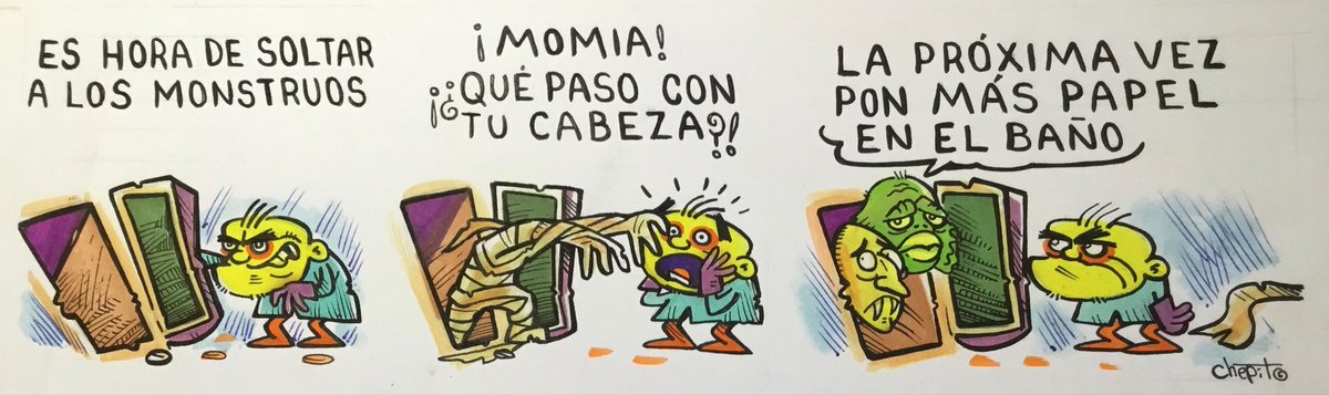 🎃#MonigotesChepito #FelizViernesATodos #cartoon 
#Halloween #DiaDeMuertos2025 #humor