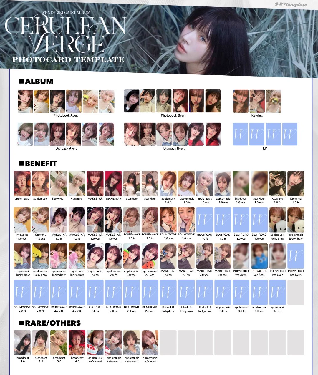 Red Velvet template на мрежи X: „WENDY 웬디 ウェンディ The 3rd