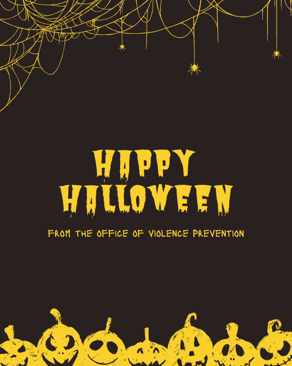 Happy Halloween from the Office of Violence Prevention! 👻
Keep the night fun and safe:
🕯️ Stay in groups
🍬 Check treats
🚗 Watch for kids crossing
📱 Keep your phone charged
Let’s look out for each other, STL 💜
#HappyHalloween #StLouisOVP #CommunitySafety