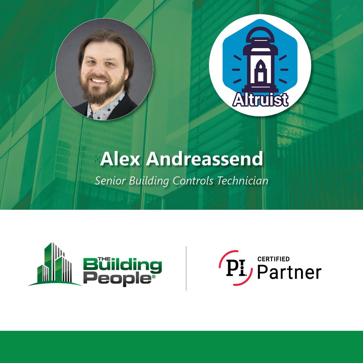TheBldgPeople's tweet image. Employee Spotlight: Alex Andreassend, Senior Building Controls Technician at The Building People. Navy veteran with 8 years in building automation across offices, warehouses, schools, data centers, and medical sites. PI profile: Altruist. 

#BuildingAutomation #Veteran