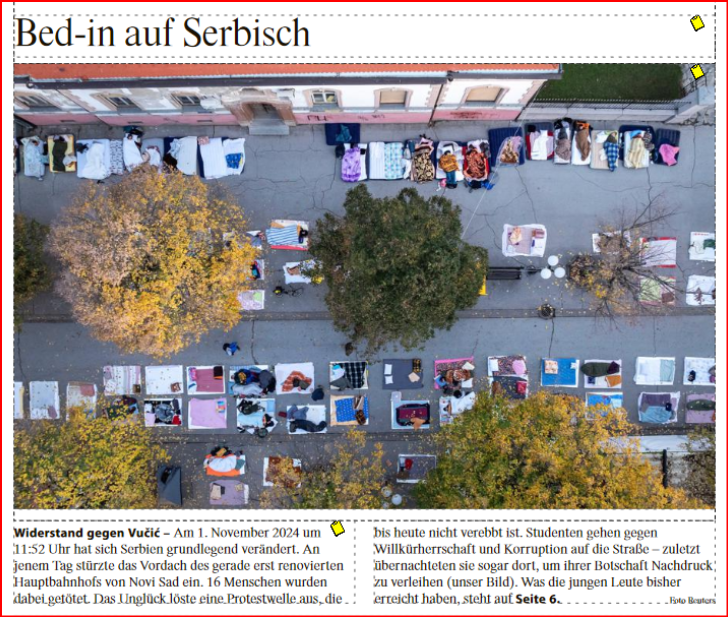 It does not happen very often (almost never, to be precise), but tomorrow, on the first anniversary of the student protests, Serbia will be front page news &amp; foto in Frankfurter Allgemeine Zeitung. More here later.