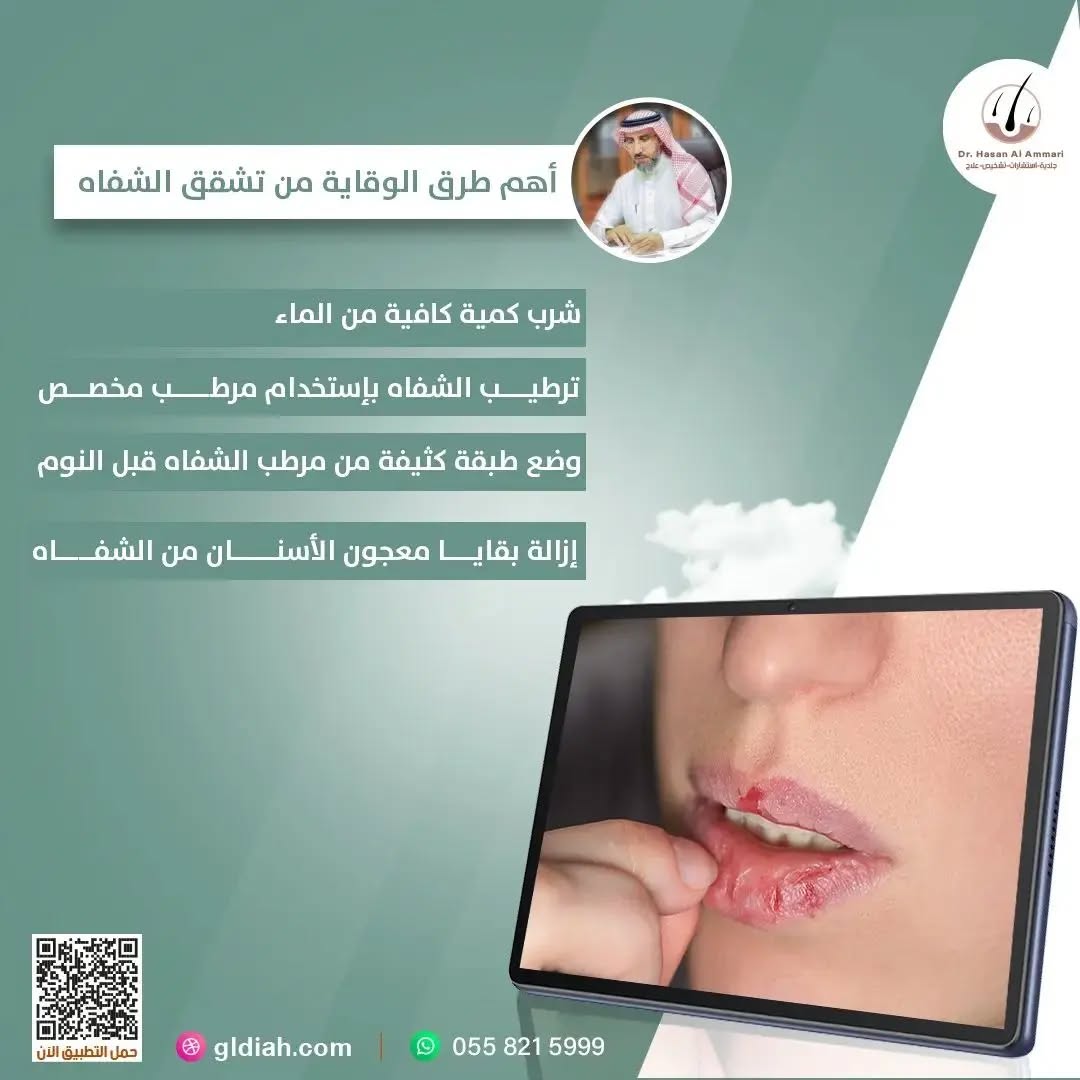 🔶 أهم طرق الوقاية من تشقق الشفاه :

• شرب كمية كافية من الماء.

• ترطيب الشفاه بإستخدام مرطب مخصص .

• وضع طبقة كثيفة من مرطب الشفاه قبل النوم.

• إزالة بقايا معجون الأسنان من الشفاه . 

#جلدية #مشكلات_جلدية 
#جلدية_تجميل #كاريزما76