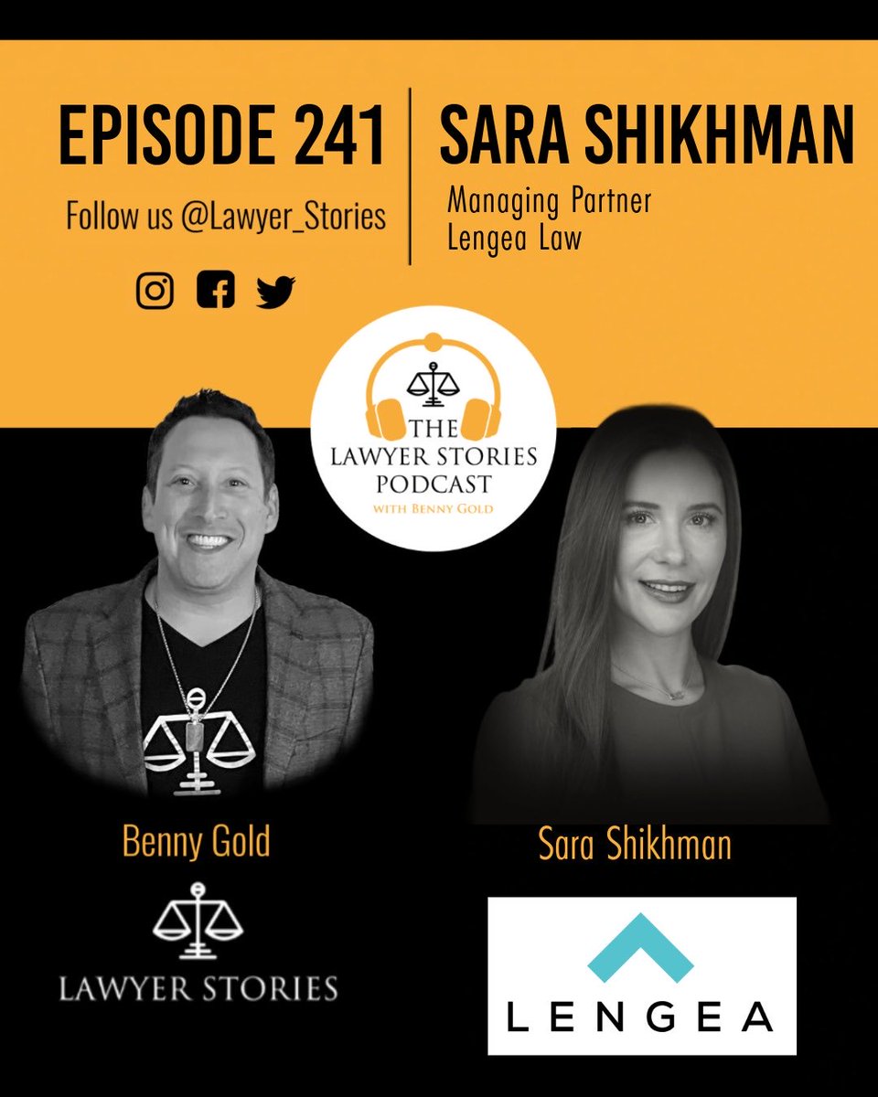 A pleasure to welcome back our friend <a href="/ShikhmanSara/">Sara</a> Founder and Managing Partner <a href="/LengeaLaw/">Lengea Law</a> ! 
#medspa #lawyer #attorney 
youtu.be/yI921BQgHHU?si…