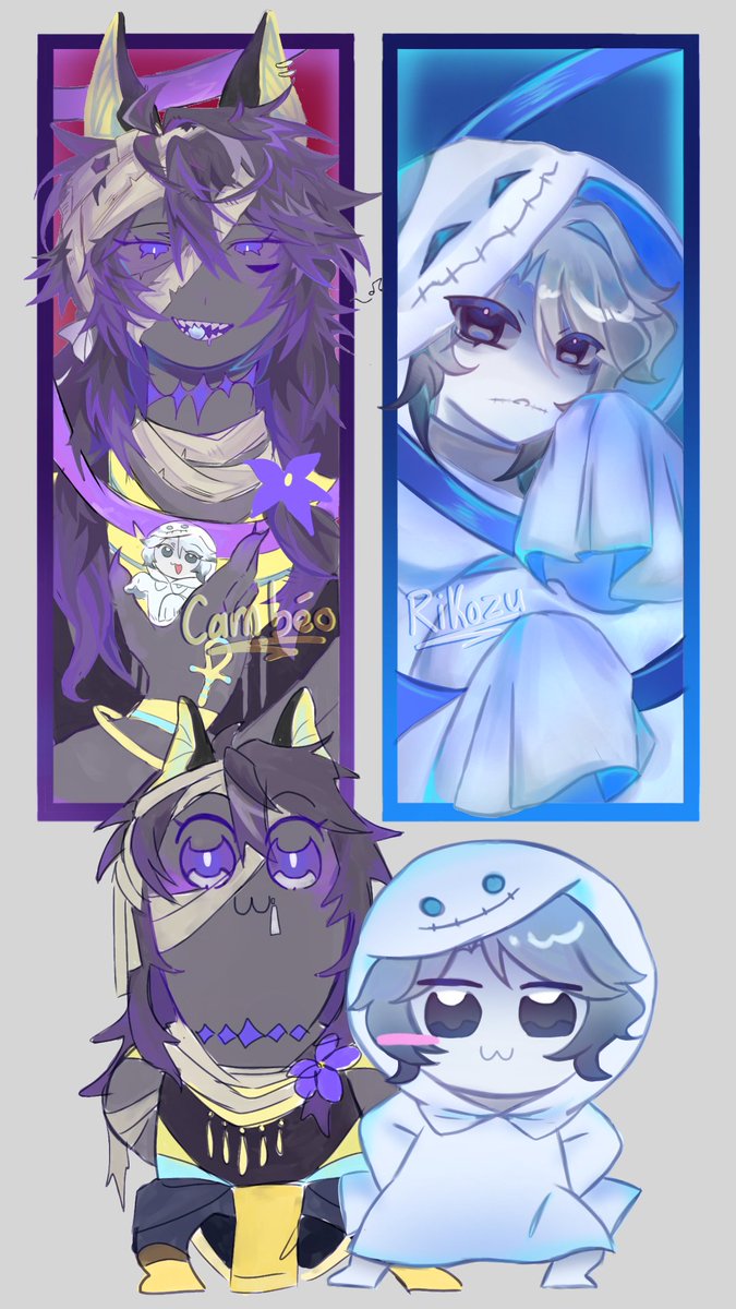 Rikozu_ko's tweet photo. Happy Halloween lol
This was a collab with my friend 
She draw azure and i draw two time #Forsaken #halloweenart #twotime #azureforsaken #twotimeforsaken #azuretime https://t.co/ScLBJ9N820