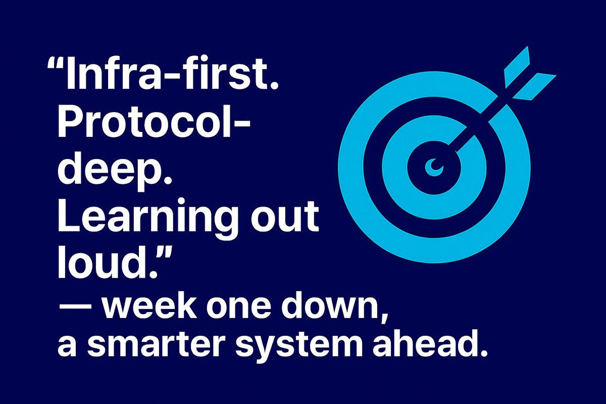 TechVibeAis's tweet image. 🎯 “Infra-first. Protocol-deep. Learning out loud.” — week one down, a smarter system ahead.
#infrastructure #smartsystem