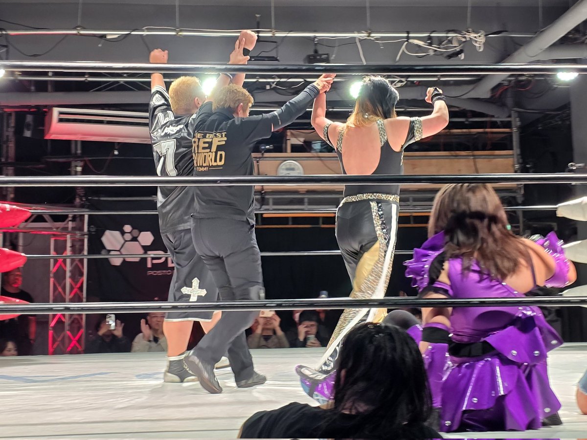 hanako1PUREJ's tweet image. #CRYSIS　大会
ありがとうございました！

藤原選手と初タッグ🍈🐼　
だったのですが。。

悔しいです。

#PUREJ