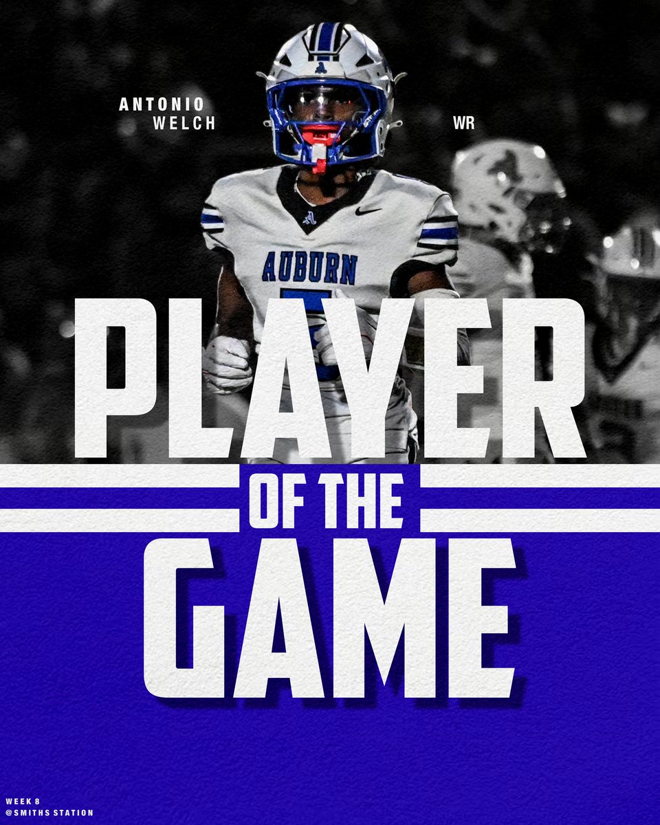 Congratulations to <a href="/cortezcooks1/">Cortez Cooks</a> and <a href="/antoniowelch08/">Antonio Welch</a> for being named the Offensive and Defensive players of Week 8 against Smiths Station <a href="/SidelineFour55/">Sideline Sports</a> #SportsGraphics #FreeDesigns #AthleteGraphics #SportsDesign #DesignGiveaway #GameDayGraphics #SportsArt #TeamGraphics