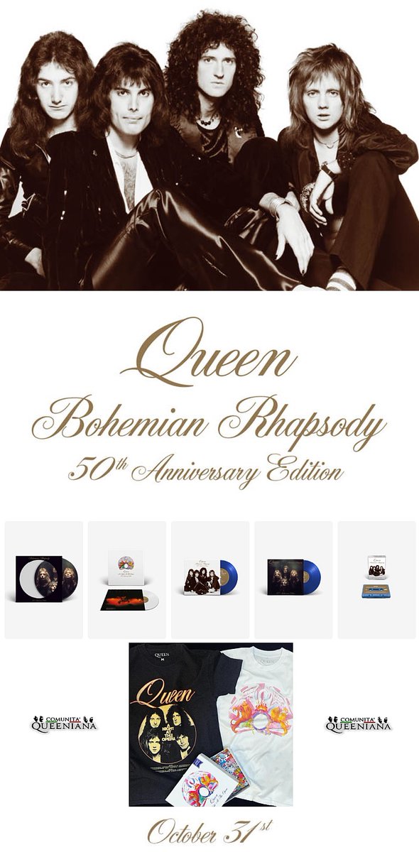 #NEWS | In occasione del 50° anniversario della pubblicazione di #BohemianRhapsody , ecco il 1° episodio speciale del VLOG #QueenTheGreatest

🎥 THE PATH TO BOHEMIAN RHAPSODY 👇
youtu.be/JobuSQcj_OA?si…

👑 Tutte le pubblicazioni celebrative ufficiali 👇
comunitaqueeniana.weebly.com/news-of-the-wo…
