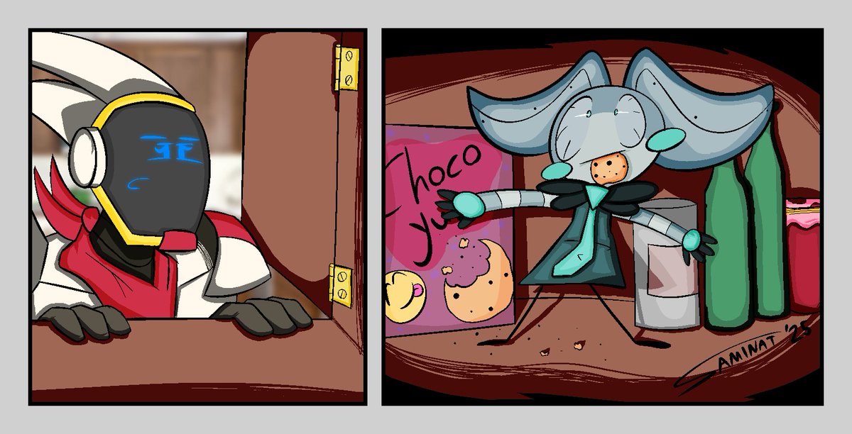 Haven't drawn Emmy in a bit, but glad to get her in there to mingle with Poppy!