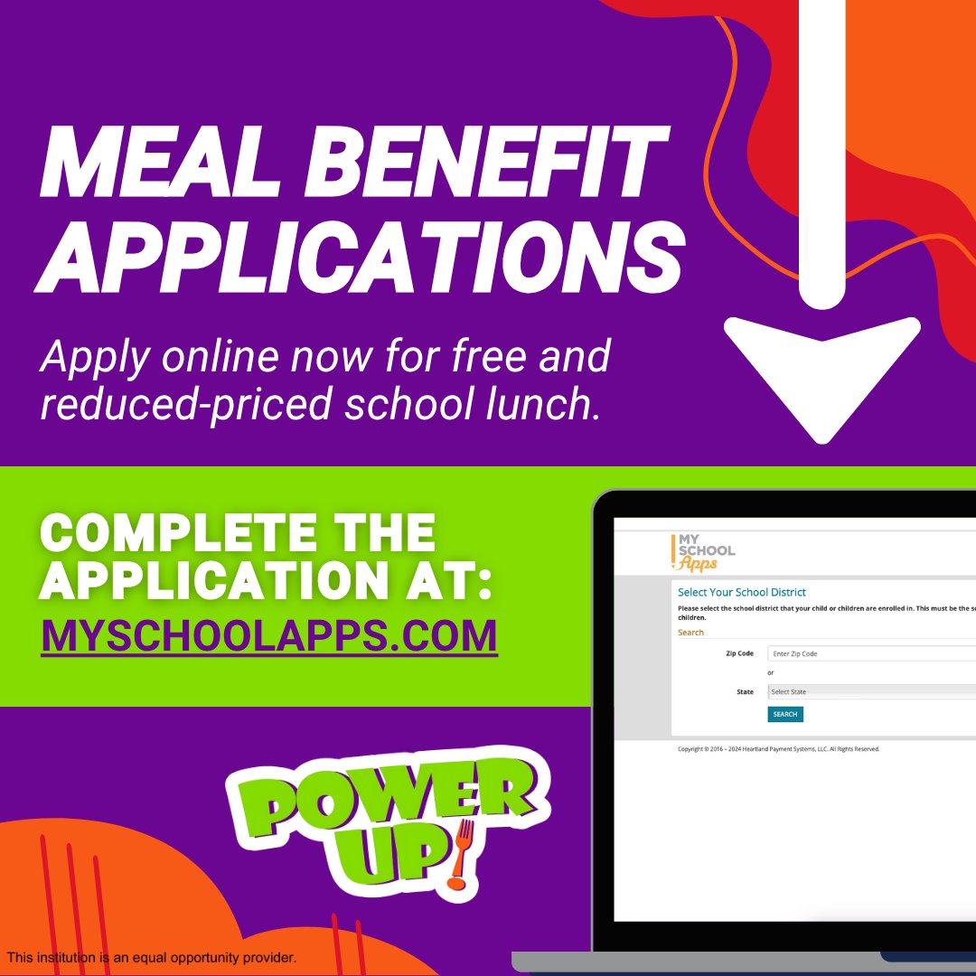 Don't let hunger hinder your child's education! 🍽 Families need to complete a Meal Benefits Application to determine if they’re eligible to receive free or reduced-price lunch for the 2025-2026 school year. Apply here: myschoolapps.com

<a href="/browardschools/">Broward County Public Schools</a> #BCPSFNS