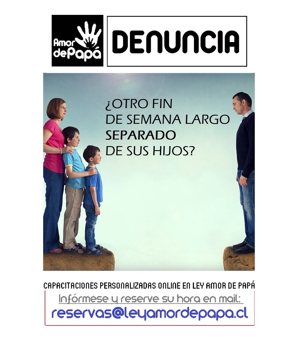 DefensorNinoCL's tweet image. ¿Qué espera para accionar correctamente y evitar que esto le siga ocurriendo?

Le invitamos a sumarse y capacitarse en nuestra LEY AMOR DE PAPÁ

@AmordePapa